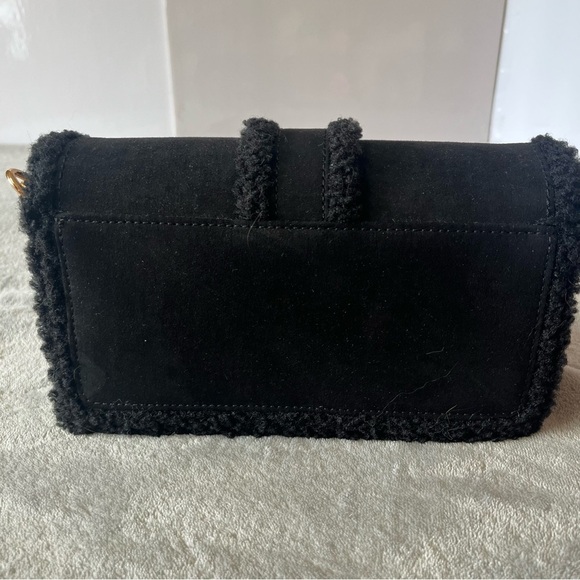 NWOT River Island Black Borg Trim Satchel Bag - Picture 3 of 11